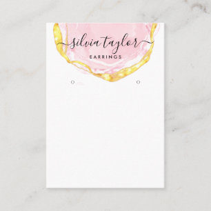Typografie oorbellen display houder sieraden blush visitekaartje