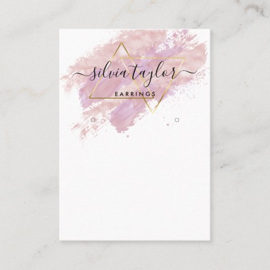 Typografie-oorringen voor sieraden visitekaartje (Voorkant)