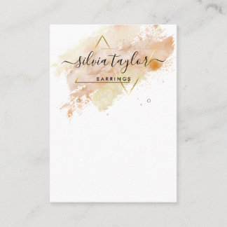 Typografie-oorringen voor sieraden visitekaartje