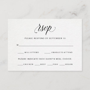 Typografie op Waterverf Paper RSVP Keuze uit maa Kaartje