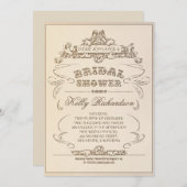  typografie Oude bruidsdouche Uitnodigingen (Voorkant / Achterkant)