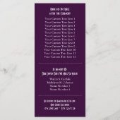  Typografie Paarse Wedding Programma V2 (Achterkant)
