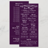  Typografie Paarse Wedding Programma V2 (Voorkant / Achterkant)