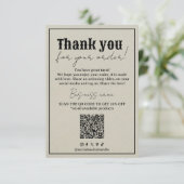  Typografie Packaging Order Hartelijk dank Bedankkaart (Staand voorkant)