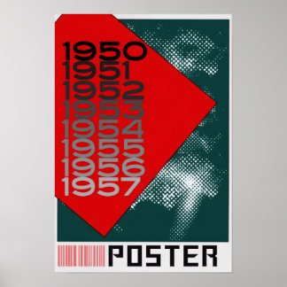 Typografie Poster Moderne Retro Kunst Mid-Century