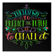 Typografie Quote Wijsheid Acryl Art Teken
