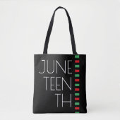 Typografie Red Black Green Juneteenth Draagtas (Voorkant)