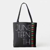 Typografie Red Black Green Juneteenth Draagtas (Achterkant)