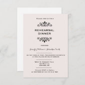  typografie repetitie dineruitnodigingen kaart (Voorkant / Achterkant)