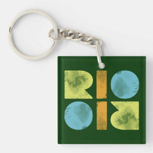 Typografie Rio voor sleutels Sleutelhanger