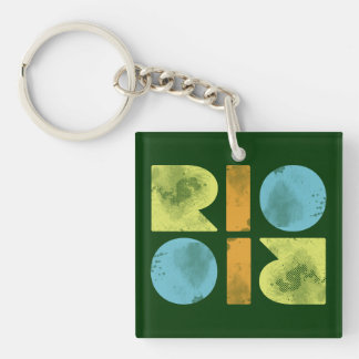 Typografie Rio voor sleutels Sleutelhanger