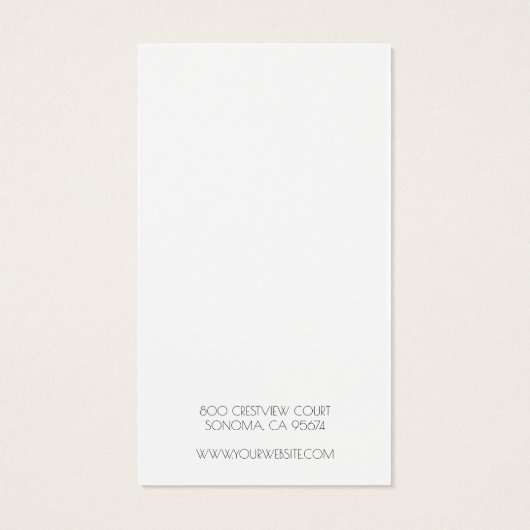 Typografie Ronde roze Logo met juwelenvertoning Visitekaartje (Achterkant)