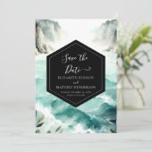 Typografie Rustiek Nautisch Huwelijk Save The Date (Staand voorkant)