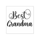 Typografie Script Beste "jouw tekst" oma Rubberstempel (Afrduk)