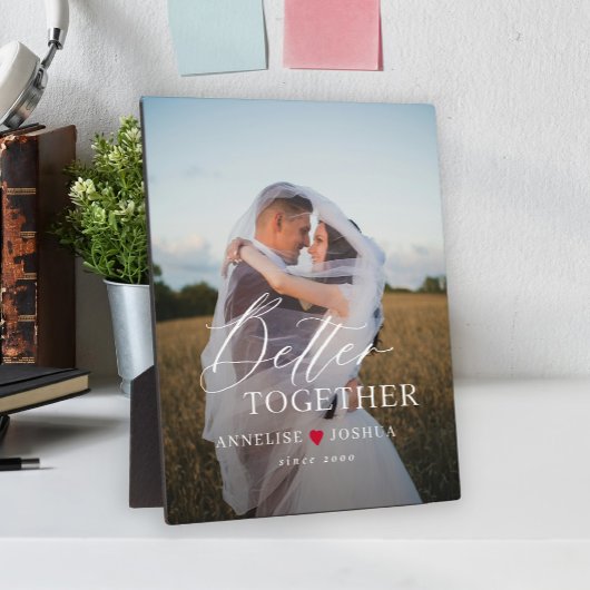 Typografie script gepersonaliseerde paar foto fotoplaat