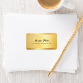 Typografie Script Naam Professional Elegant Gold Etiket (Insitu)