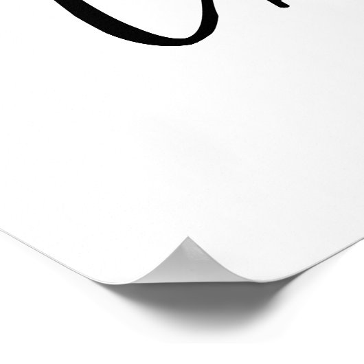 Typografie Script Natural Handwriting Poster (Hoek)