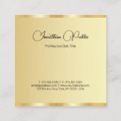  Typografie Script Sjabloon Faux Gold Vierkante Visitekaartje (Achterkant)