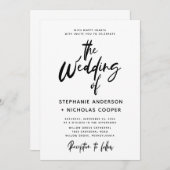 Typografie-scriptpenseelstreek Kaart (Voorkant / Achterkant)