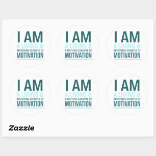 Typografie Self Motivation Sticker