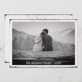 Typografie-serie Merry kerst Feestdagenkaart (Voorkant / Achterkant)