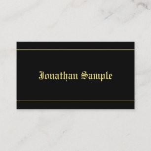 Typografie Sjabloon Old Font Black Gold Visitekaartje