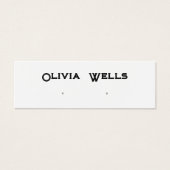  typografie Stud Oorbel Display Kaart (Voorkant)