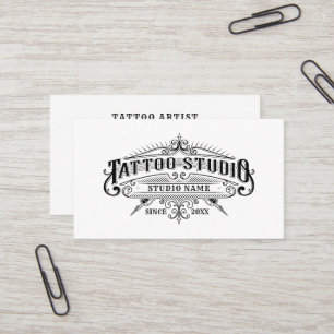 Typografie Tattoo Studio Visitekaartje