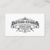  Typografie Tattoo Studio Visitekaartje (Voorkant)