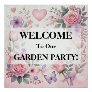 Typografie tekst bloemenharten romantische waterve perfect poster