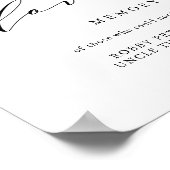 Typografie ter liefdevolle herinnering trouwteken poster (Hoek)