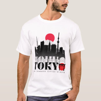 Typografie Tokio De grootste steden in Azië T-shirt