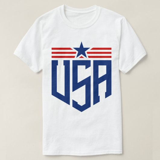 Typografie van Amerikaanse emblemen T-shirt (Design voorkant)