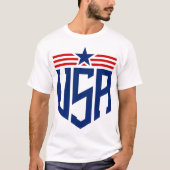 Typografie van Amerikaanse emblemen T-shirt (Voorkant)