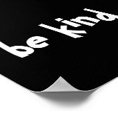 typografie van de zwarte be vriendelijke blanke vr poster (Hoek)