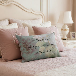 Typografie van Faded Flowers Accent Kussen