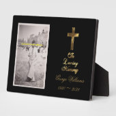 Typografie van het gouden kruis in liefdevolle her fotoplaat (Zijkant)