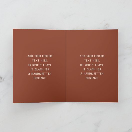 Typografie van Hunter & Terracotta Grandparent's D Kaart (Binnen)