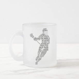 Typografie van Lacrosse Player Matglas Koffiemok