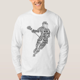 Typografie van Lacrosse Player T-shirt