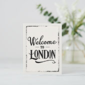 typografie van Londen Briefkaart (Staand voorkant)