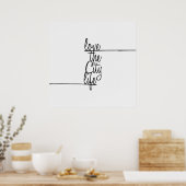 Typografie van 'Love the City Life' Poster (Keuken)