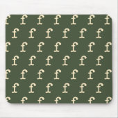 Typografie van Monogram Patroonschrijfmachine in g Muismat (Voorkant)