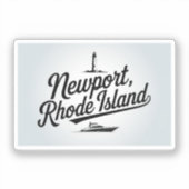 Typografie van Newport, Rhode Island Sticker (Voorkant)