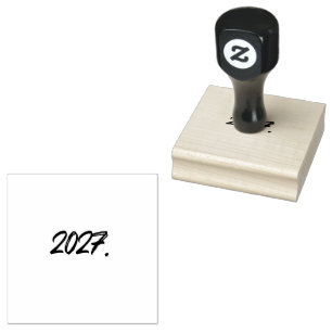 Typografie van penseel met inkt 2027 rubberstempel