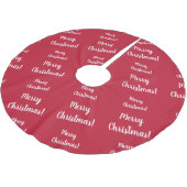 Typografie van Red Merry kerstscript Festive Kerstboom Rok (Gekanteld)