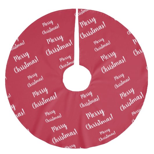 Typografie van Red Merry kerstscript Festive Kerstboom Rok (Voorkant)