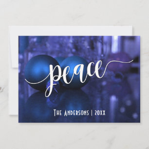Typografie van vrede met blauwe en paarse glazen b