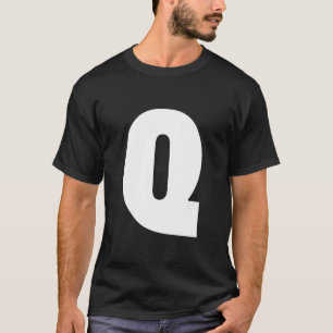Typografie Vet display Letter Q alfabet Character T-shirt