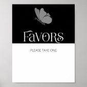 Typografie Vlinder gunsten neem er een Poster (Voorkant)